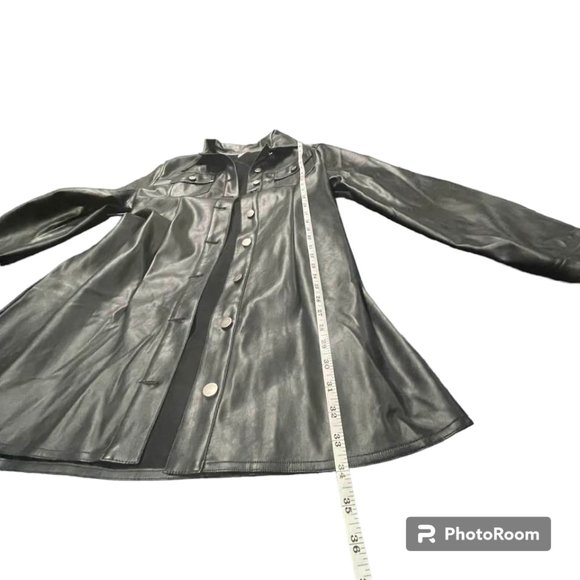 Arula NWT Soft Vegan Leather Dress Coat with Belt size 1X - Picture 8 of 16